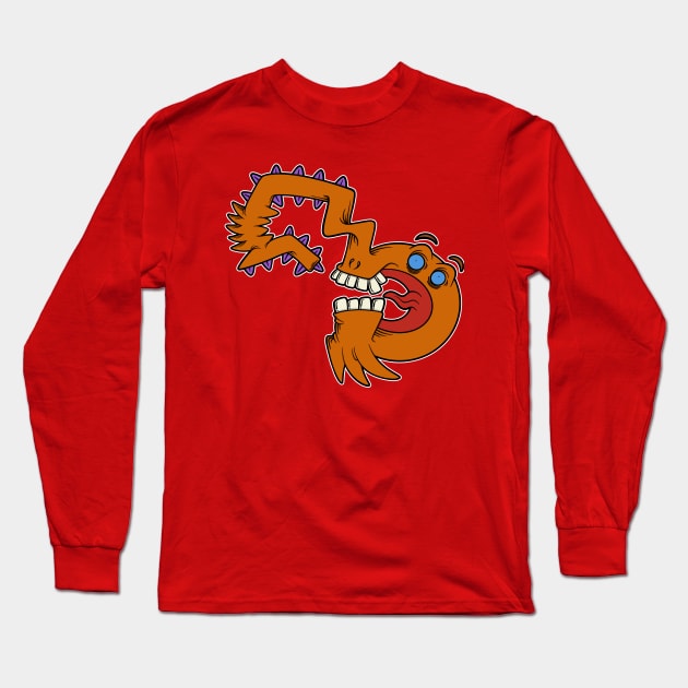 chestnut Long Sleeve T-Shirt by Monster Doodle